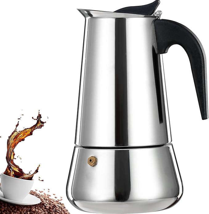 Mongdio Stainless Steel Moka Pot (90ml or 200ml)